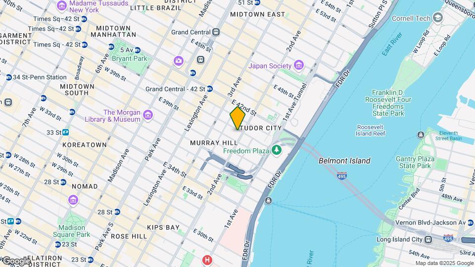 250 E 40th St Map and Location Details