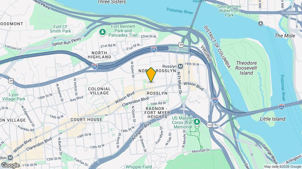 Cortland Rosslyn Mapa y Detalles de la Ubicación