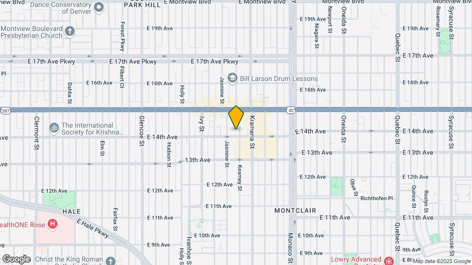 6025 E 14th Ave Map and Location Details