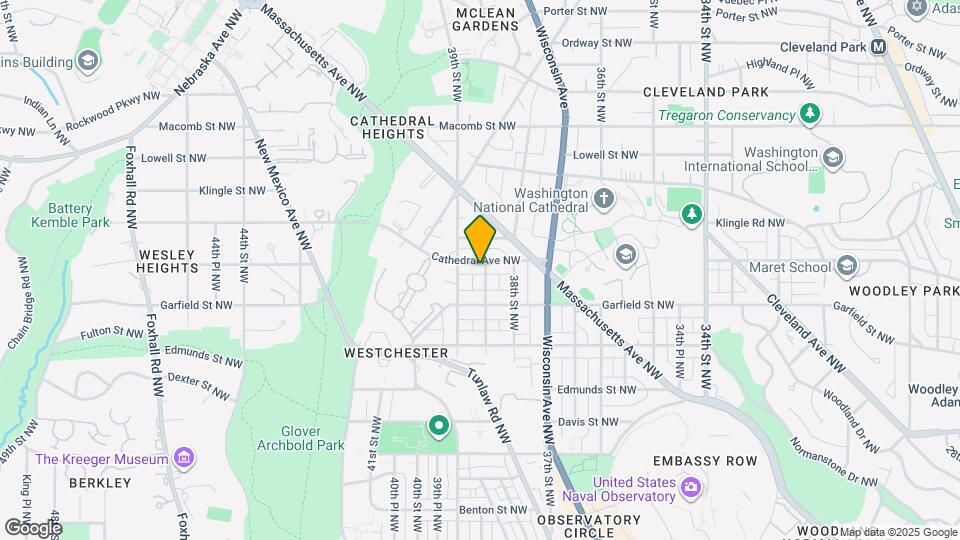 3828 Cathedral Ave NW, Unit East Mapa y Detalles de la Ubicación