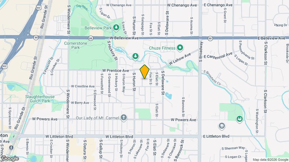 5374 S Lakeview St Map and Location Details