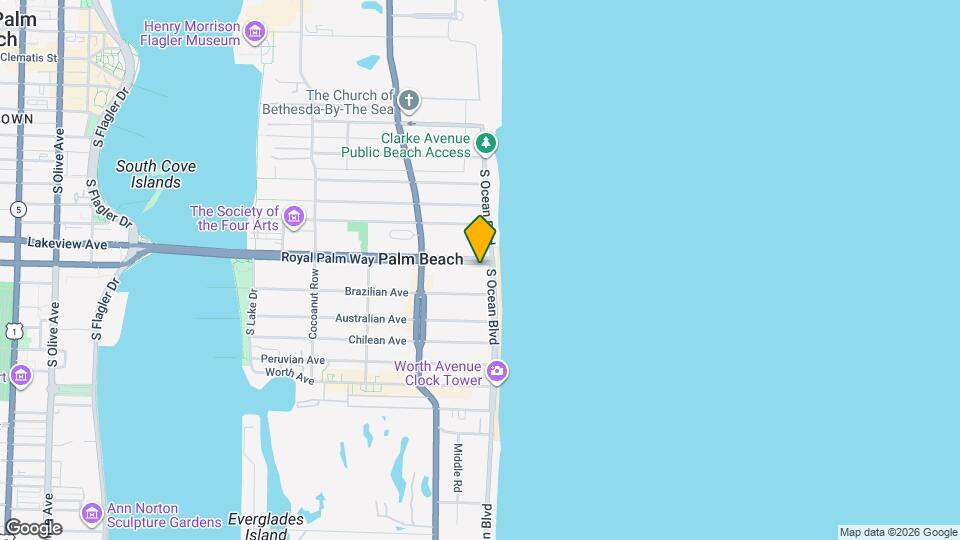 One Royal Palm Way Mapa y Detalles de la Ubicación