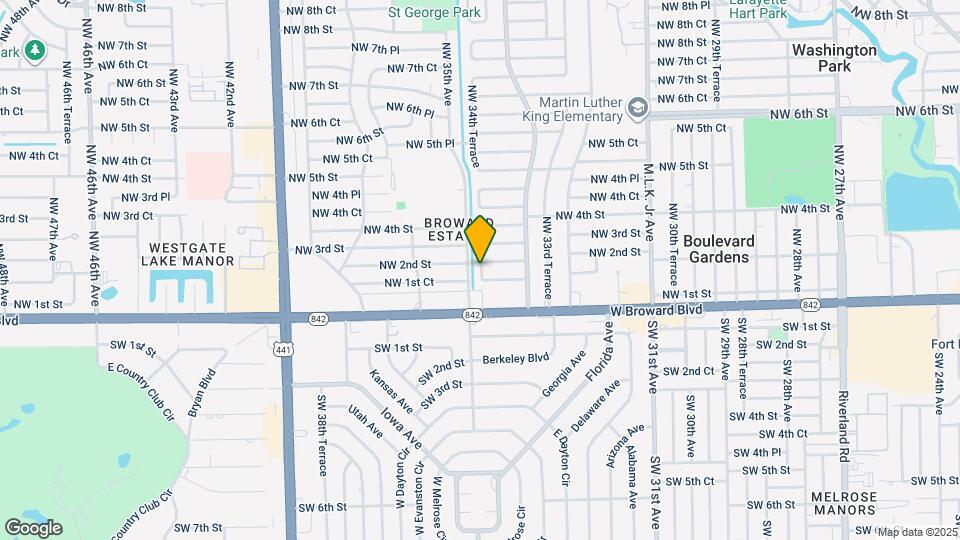 293 NW 34th Terrace Map and Location Details
