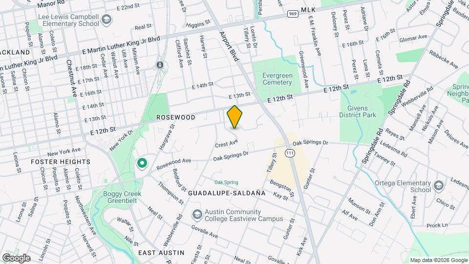 1179 Oak Grove Ave Map and Location Details