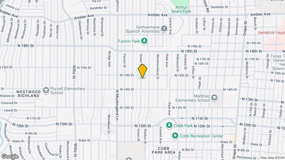 1457 Green St Map and Location Details