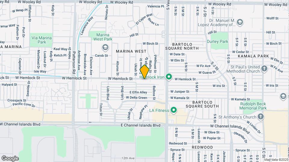 1730 W Hemlock St Map and Location Details