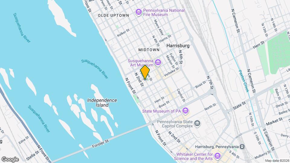 1320 Penn St Map and Location Details