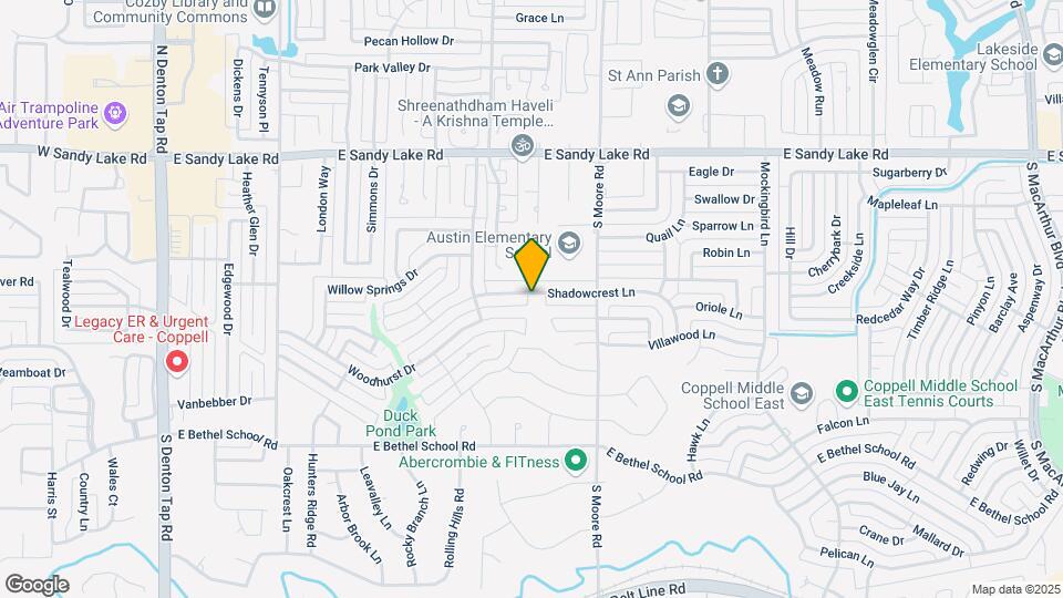 541 Shadowcrest Ln Map and Location Details