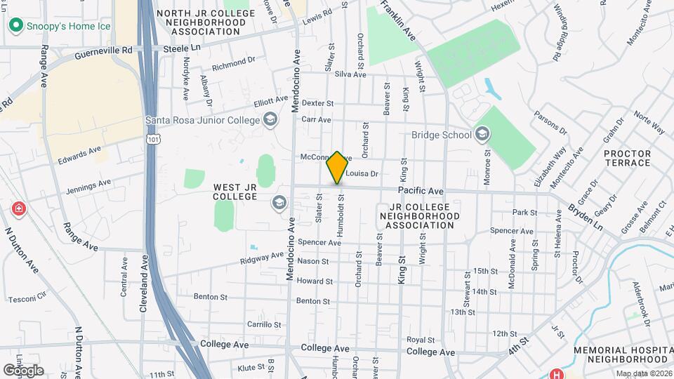 1207 Humboldt St, Unit 628 Pacific Ave Mapa y Detalles de la Ubicación