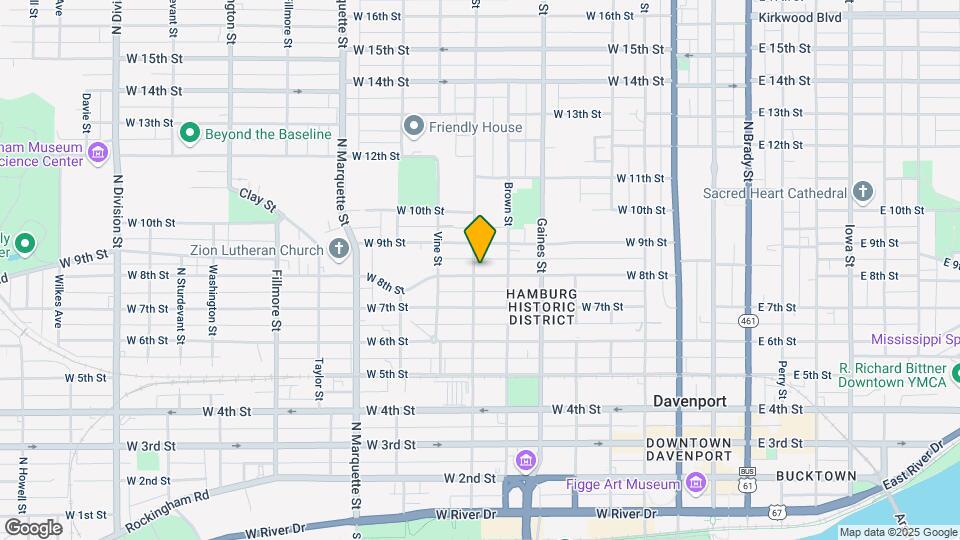 832 W 8th St Map and Location Details