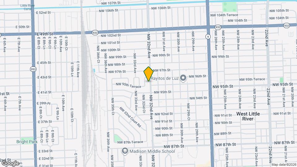 9560 NW 32nd Ave Map and Location Details