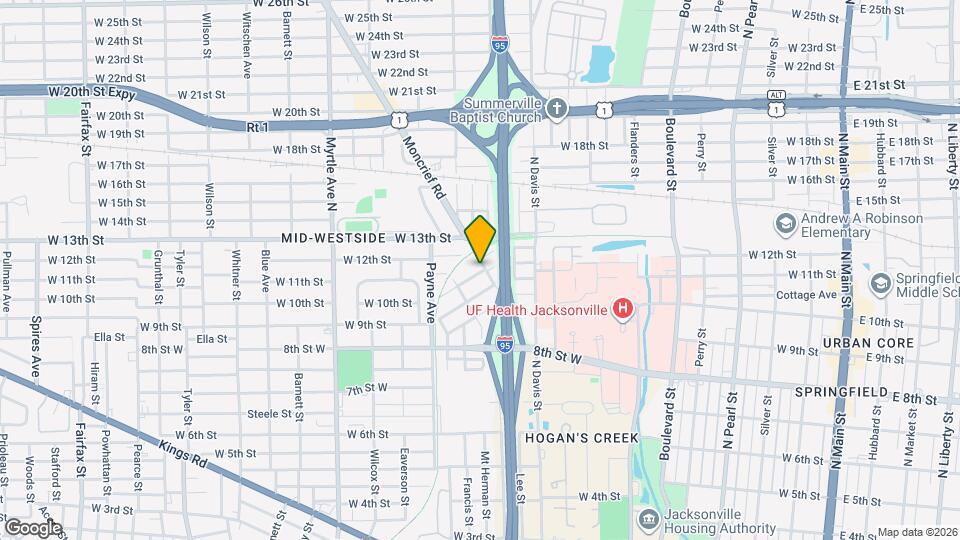 2106 Moncrief Rd Map and Location Details