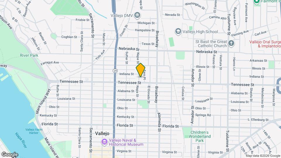 1608 Napa St Map and Location Details