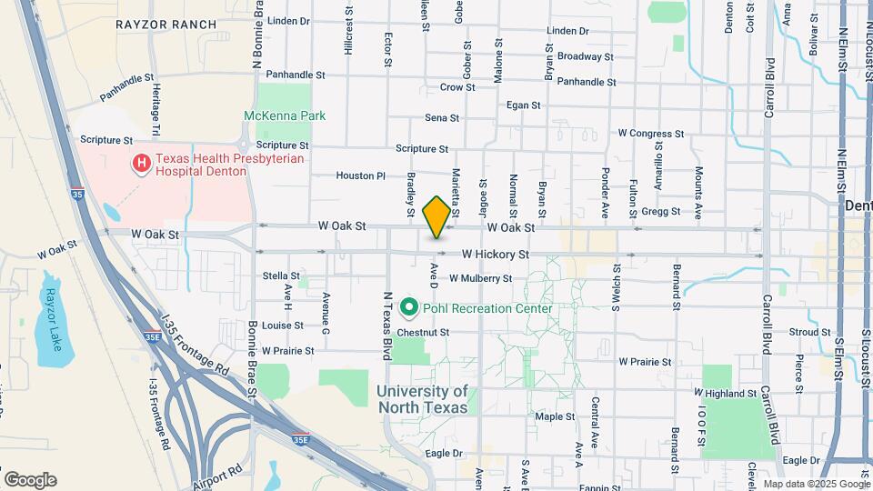 1822 W Hickory St Map and Location Details