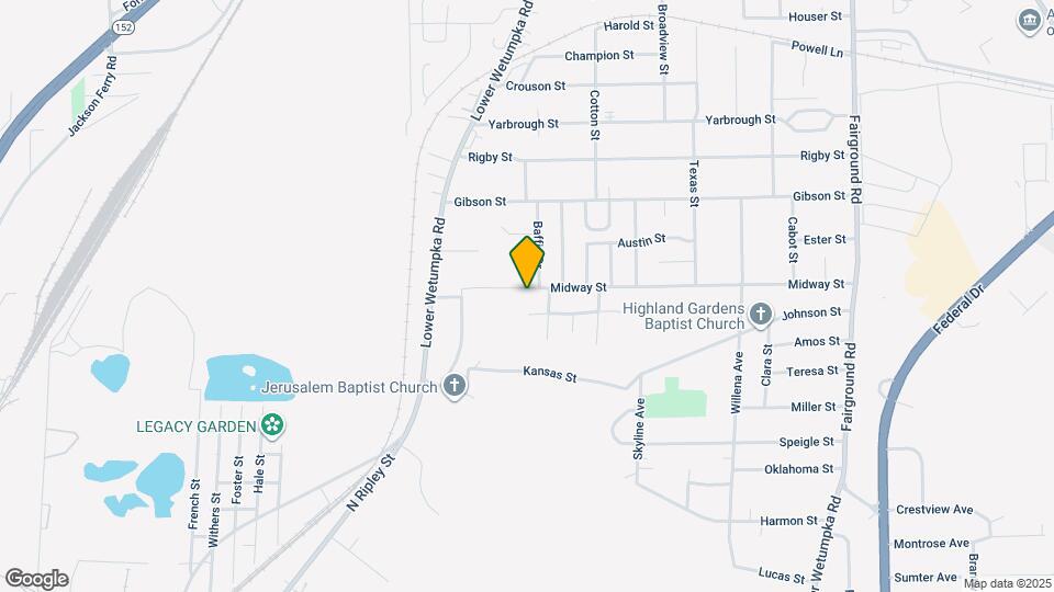 1542 Midway St Map and Location Details