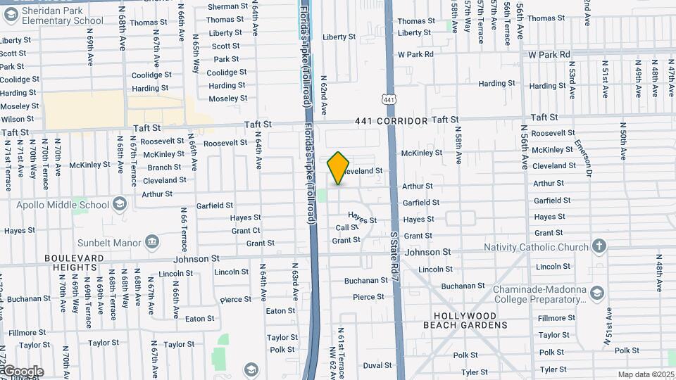 2221 N 61st Terrace Map and Location Details