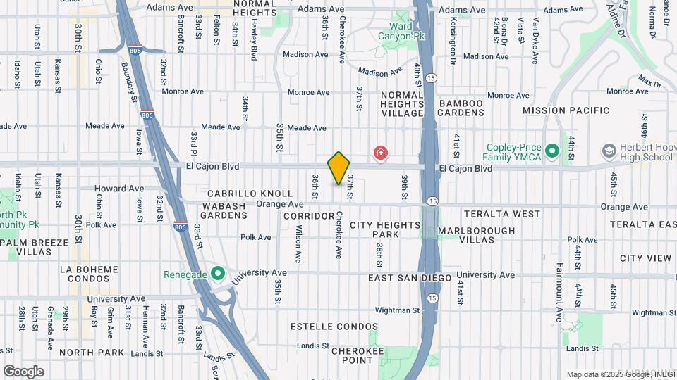 4233 Cherokee Ave Map and Location Details