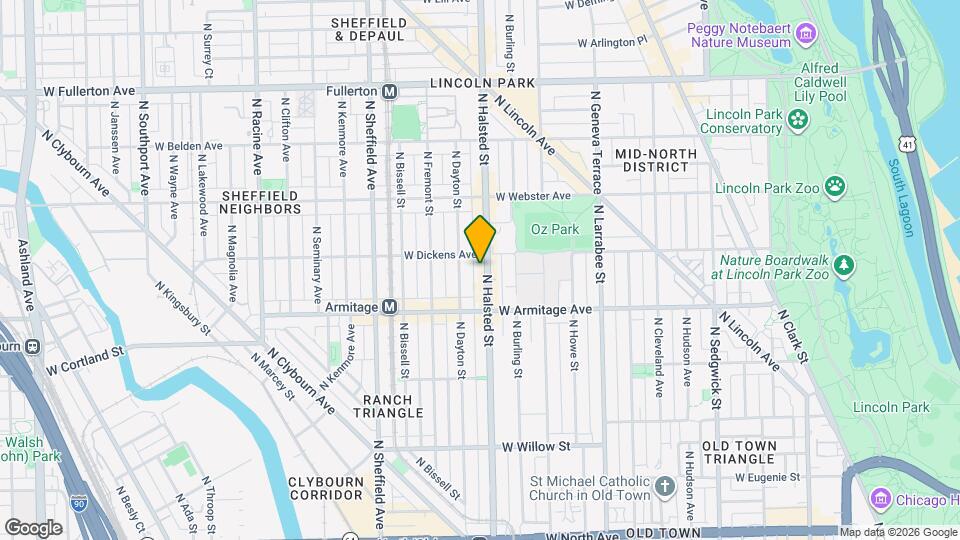 2044 N Halsted St Map and Location Details