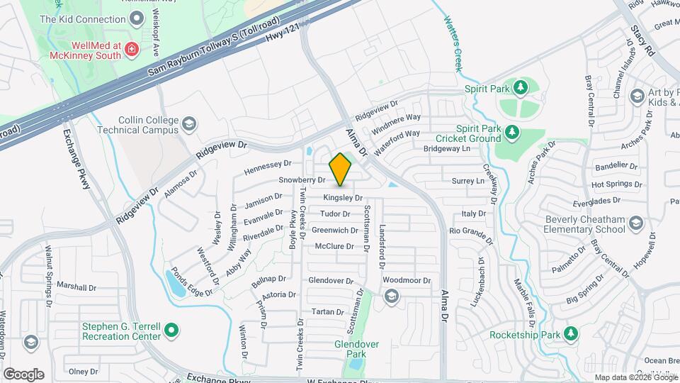 1418 Kingsley Dr Map and Location Details