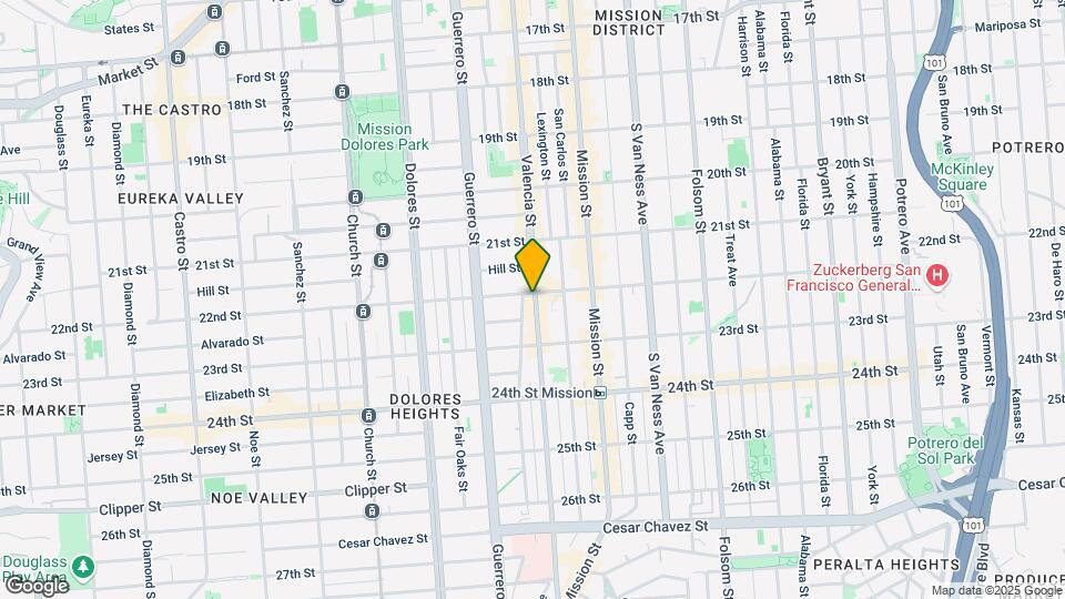 1107 Valencia St Map and Location Details