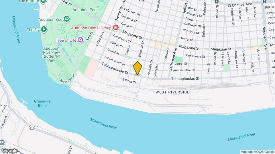5816 Tchoupitoulas St, Unit 5816 Tchoupitoulas Map and Location Details