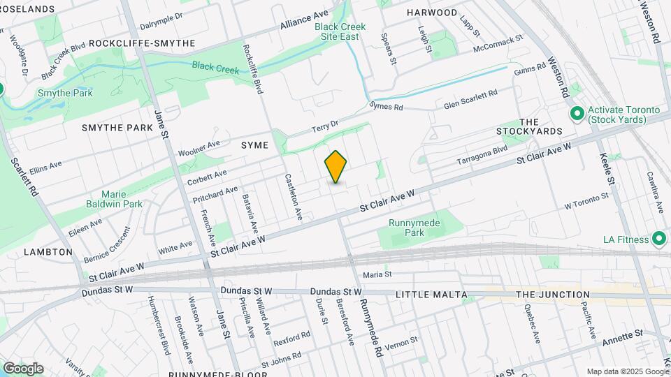 845 Runnymede Rd Map and Location Details