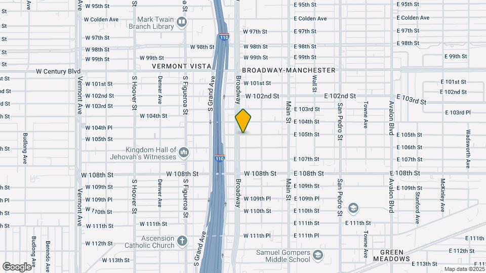 105th St Apartments Map and Location Details