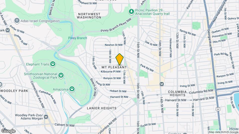 1724 Lamont St NW Map and Location Details