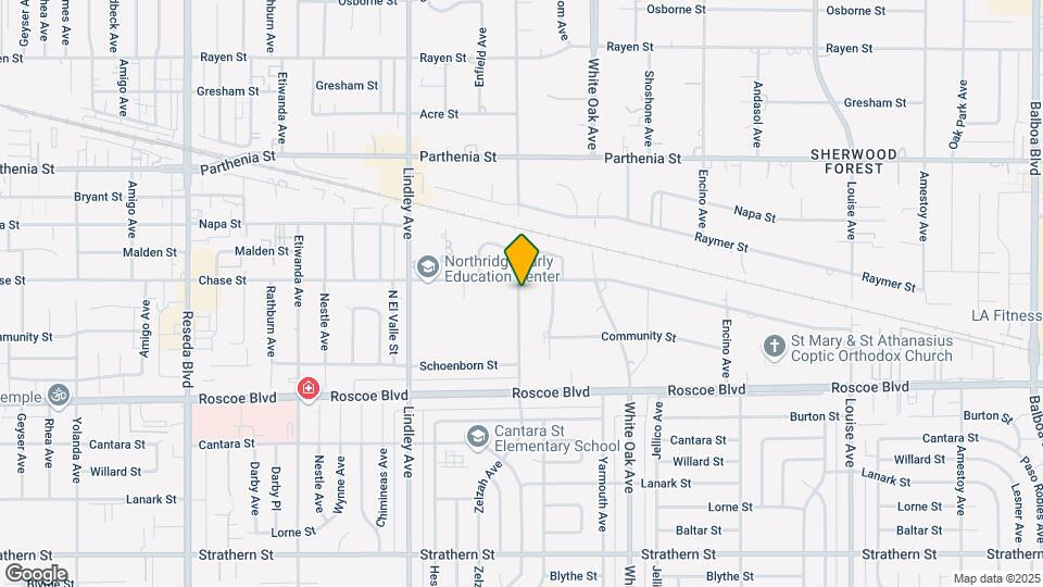 8454 Zelzah Ave Map and Location Details