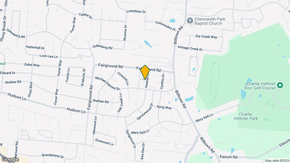 9707 Hudson Ln Map and Location Details