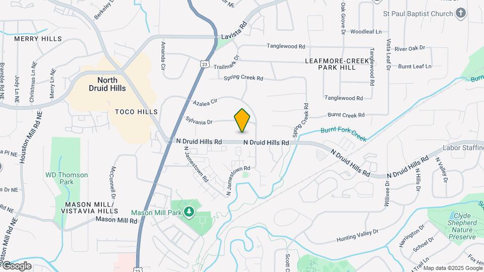 3194 N Druid Hills Rd Mapa y Detalles de la Ubicación