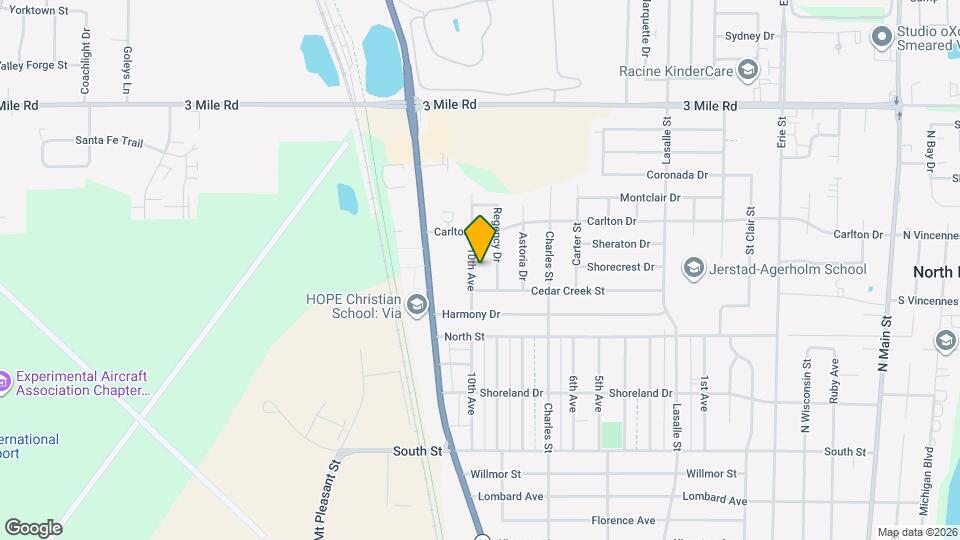 3619 10th Ave, Unit 3621 10th Ave Racine Lower Unit Map and Location Details