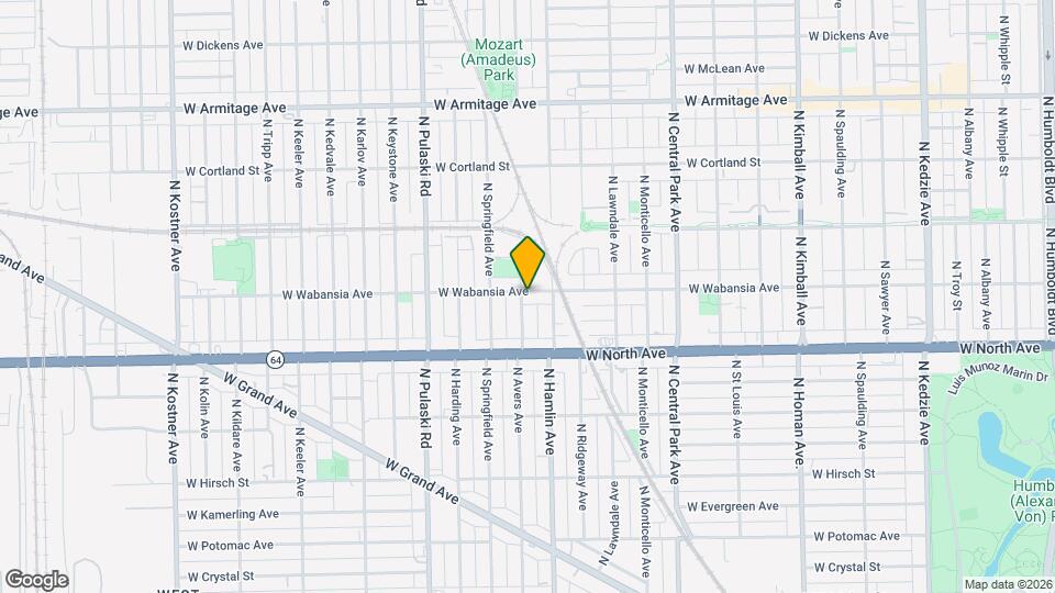 3823 W Wabansia Ave Map and Location Details