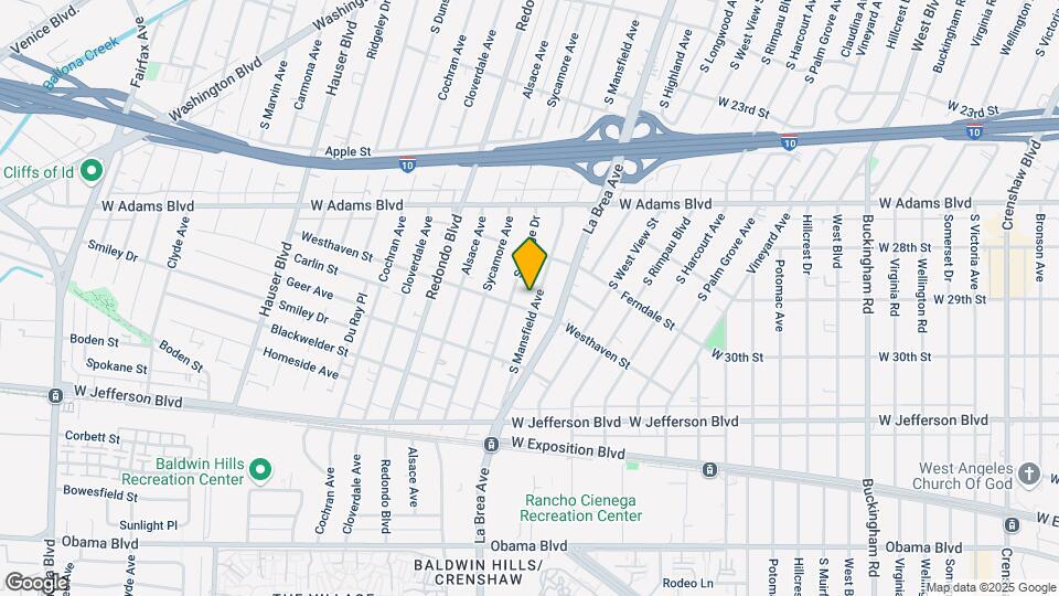 2749 S Mansfield Ave Map and Location Details