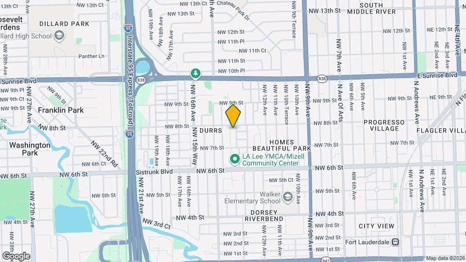 736 NW 14th Terrace Mapa y Detalles de la Ubicación