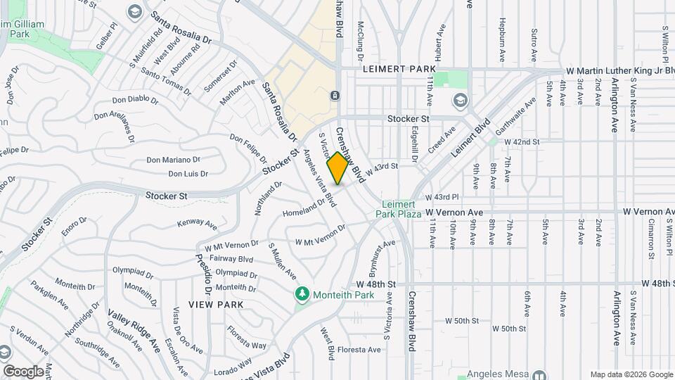 3541 Homeland Dr Map and Location Details