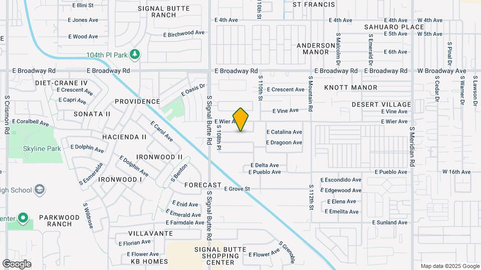 10919 E Catalina Ave Map and Location Details