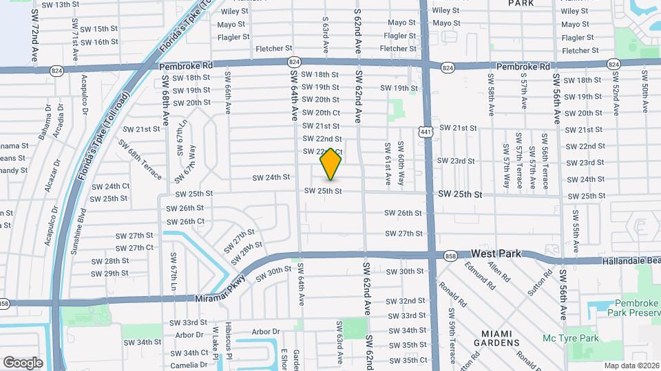 6273 SW 25th St Map and Location Details