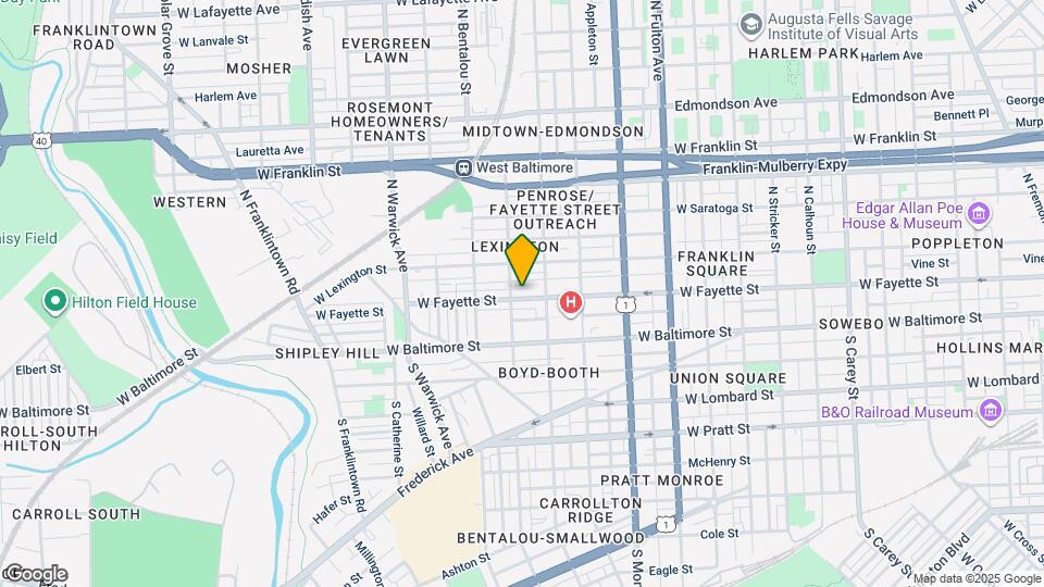 2134 W Fayette St Map and Location Details