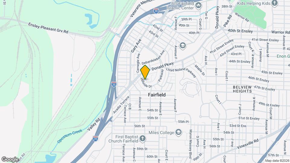 5123 Hillside Dr-Unit -B Map and Location Details