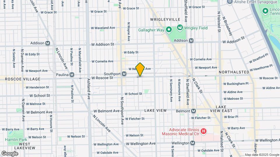 1247 W Roscoe St Mapa y Detalles de la Ubicación