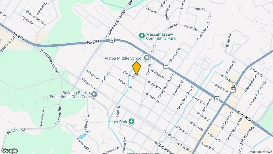 131 Boone St Map and Location Details