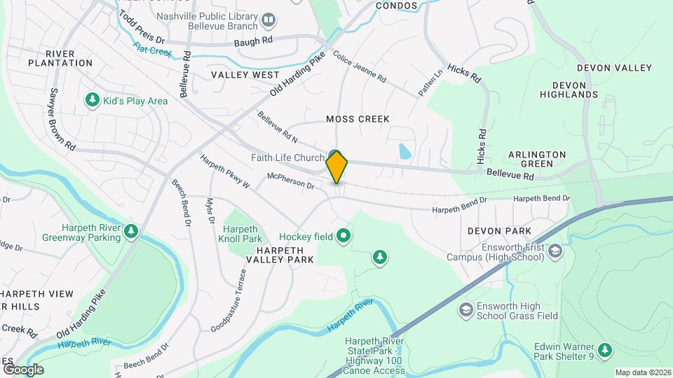 646 Harpeth Bend Dr, Unit A Mapa y Detalles de la Ubicación