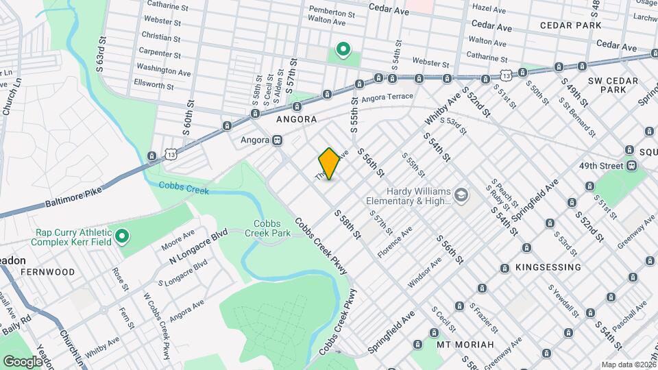 5721 Broomall St Map and Location Details