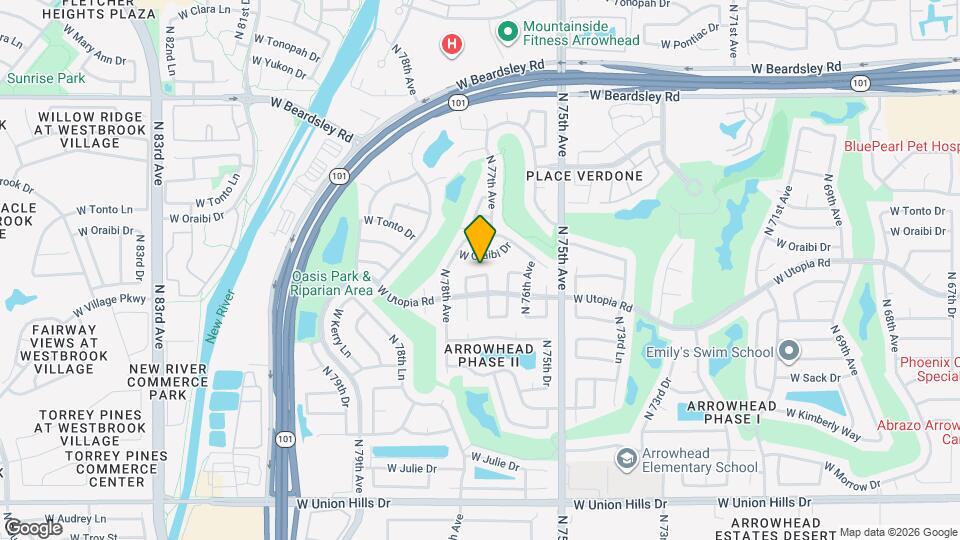 7714 W Piute Ave Mapa y Detalles de la Ubicación