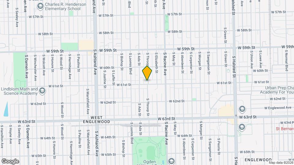 6056 S Throop St Map and Location Details