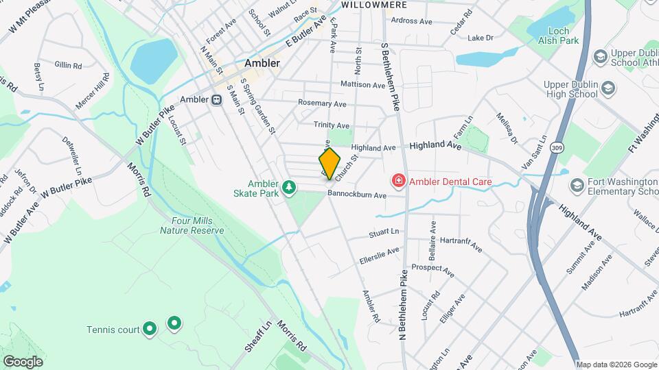 105 Church St Map and Location Details