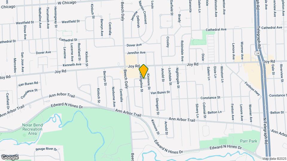8630 N Evangeline St Map and Location Details