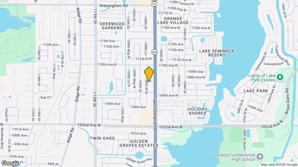 10731 108th St N Map and Location Details