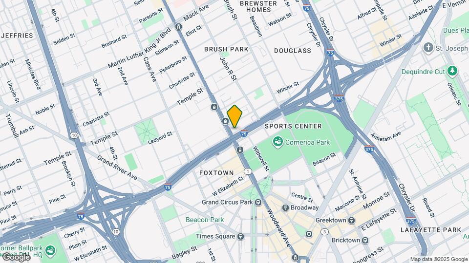 2442 Woodward Ave Map and Location Details